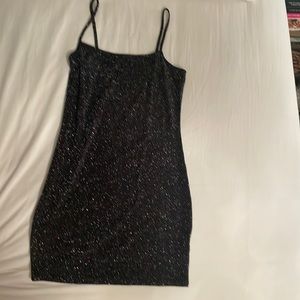 Sparky black mini dress